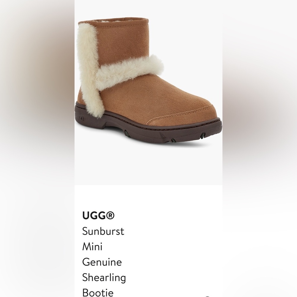 UGG Sunburst Mini Shearling-Lined Ankle Boots - Picture 5 of 5